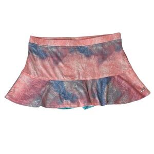 bcg Girls Ruffle Tiered Swing Scooter Skort Skirt - Tie Dye Size XL 16